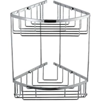 Полка для ванной Gappo G334-2 21,9x21,9 см, угловая, двойная, хром