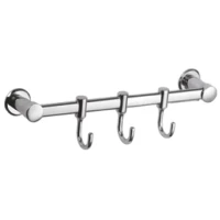 Планка с крючками Haiba HB205-3 для ванны, хром