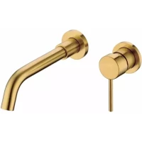 Смеситель для раковины Grocenberg GB511GL встраиваемый, золотой брашированный