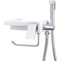 Гигиенический душ Gappo G7296 со смесителем, хром/белый