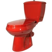 Унитаз-компакт Оскольская Керамика Элисса Стандарт 43360130202 косой выпуск, с сиденьем, красный