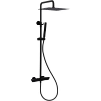 Душевая система Allen Brau Infinity 5.21032-31 300 мм, с термостатом, черный матовый