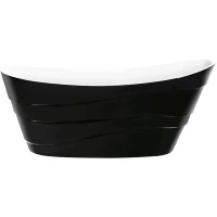 Акриловая ванна Lagard Alya Black Agate lgd-alya-ba 170x74,5 см, отдельностоящая, черный