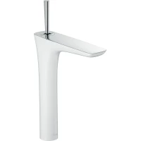 Смеситель для раковины Hansgrohe PuraVida 15072400 с донным клапаном, хром/белый