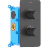 Термостат для душа Aquatek Европа AQ1391MB встраиваемый, черный матовый