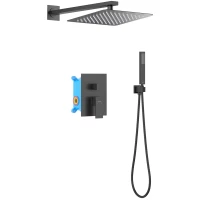 Душевой комплект Aquatek Либра AQ1672MB 250 см, со смесителем, черный матовый