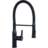 Смеситель для кухни Славен Город Серия-Д СЛ-ОД-Д25 с гибким изливом, черный матовый
