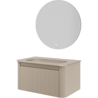 Комплект мебели Armadi Art Voi Daphne 782-080-R-D + 786-080-D + 545/2 82 см, подвесной, бежевый матовый