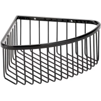 Полка для ванной Bemeta Hematit 159208312 20,5x20,5 см, угловая, черный глянец