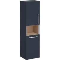 Пенал VitrA Root 68008 подвесной L, с бельевой корзиной, темно-синий матовый