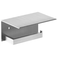 Держатель туалетной бумаги Nofer Corinto 16878.S с полкой для телефона, нержавеющая сталь