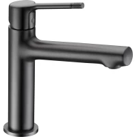 Смеситель для раковины Vincea Feerie VBF-5FE1GM без донного клапана, вороненая сталь