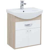 Тумба дуб сонома/белый 55,4 см Aquanet Грейс 00198373