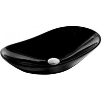 Раковина-чаша CeramaLux 7811AB 61,5x36 см, накладная, черный глянец
