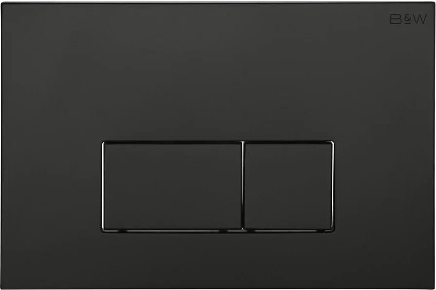 Смывная клавиша Black & White Universe WPI-09542 черный матовый 09542 комплект инсталляция с унитазом berges line black с микролифтом клавиша