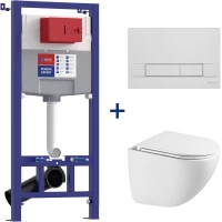 Комплект подвесной унитаз Lemark Glazer 9614003 + система инсталляции Lemark Peneda Expert Bit 9812111