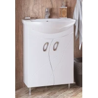 Тумба белый глянец 55 см Corozo Наина SD-00000320