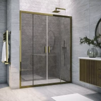 Душевая дверь Vegas Glass Z2P TUR NOVO 175 05 07 175 см, профиль бронза, стекло графитовое