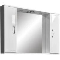 Зеркальный шкаф 100x70 см белый глянец/белый матовый Stella Polar Концепт SP-00000135