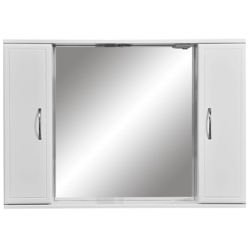 Зеркальный шкаф 100x70 см белый глянец/белый матовый Stella Polar Концепт SP-00000135