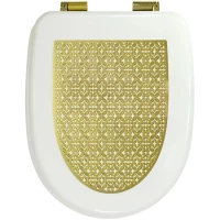 Сиденье для унитаза Migliore Gianeta 27920 с микролифтом, белый глянец/золотой