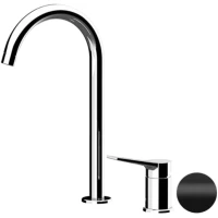 Смеситель для раковины Remer Slash SL57LNO без донного клапана, черный матовый