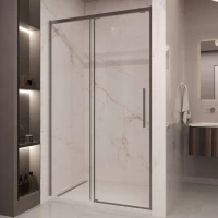 Душевая дверь Vincea Stella VDS-1ST160CLGM 160 см, профиль вороненая сталь, стекло прозрачное