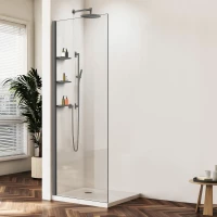 Душевая перегородка Vincea Walk-In HWS VSW-1HWS900CLGM 89,8 см, профиль вороненая сталь, стекло прозрачное