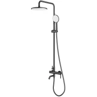 Душевая система Splenka S221.24.09 250 мм, со смесителем, графит матовый