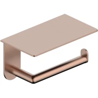 Держатель туалетной бумаги Abber Pol 316 AA1930BRG с полкой для телефона, розовое золото матовый