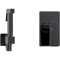 Гигиенический душ WasserKRAFT Glan A66096 со смесителем, черный глянец