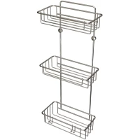 Полка для ванной Tekno-tel ES096SSS 25 см, тройная, серебро