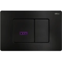 Кнопка смыва Abber AC0122SMB для инсталляции, сенсорная, питание от батареи, черный матовый