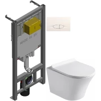 Комплект подвесной унитаз MEER MR-2104 + система инсталляции Jacob Delafon E29025-NF + E29026-01
