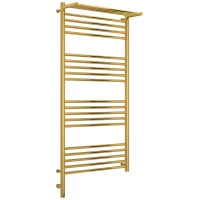 Полотенцесушитель электрический 1200x600 золотой МЭМ левый Сунержа Богема с полкой 3.0 03-5806-1260