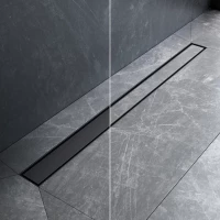 Душевой трап (лоток) Am.Pm MasterFlow W01SC-U11-090-04BM 88,6 см, с решеткой, 2 в 1 под плитку, черный матовый