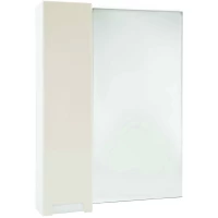 Зеркальный шкаф 68x80 см бежевый глянец/белый глянец L Bellezza Пегас 4610411002072