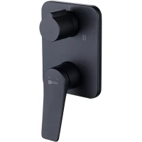 Смеситель для ванны Lemark Bronx LM3728BL встраиваемый, черный матовый
