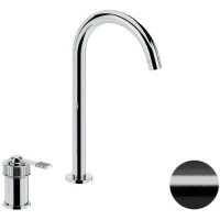 Смеситель для раковины Remer Atelier AL57LCFP без донного клапана, черный хром матовый