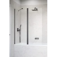 Шторка на ванну Radaway Nes Brushed Nickel PND II 120 Left 10009120-92-01L 120 см L, профиль оружейная сталь матовый, стекло прозрачное