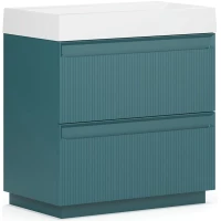 Тумба под раковину Belux Базель Н 80-02 4810924283450 80,2 см, напольная, голубой малахит матовый