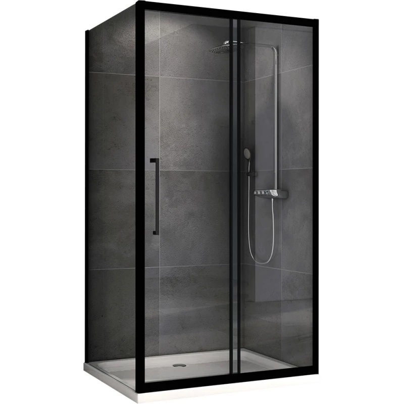 Душевой уголок 130x100 см Abber Schwarzer Diamant AG30130BH-S100B прозрачное Душевой уголок 130x100 см Abber Schwarzer Diamant AG30130BH-S100B прозрачное