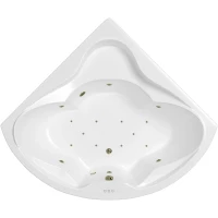 Акриловая ванна Whitecross Konsul 0110.150150.100.RELAX.BR 149,5x149,5 см, с гидромассажем, угловая, белый