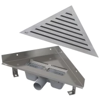 Душевой трап AlcaPlast ARZ1 Life ARZ1 + LIFE с решеткой, перфорированный, нержавеющая сталь