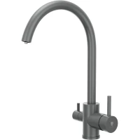 Смеситель для кухни Rush SUS9035-37Grey с подключением к фильтру, серый графит