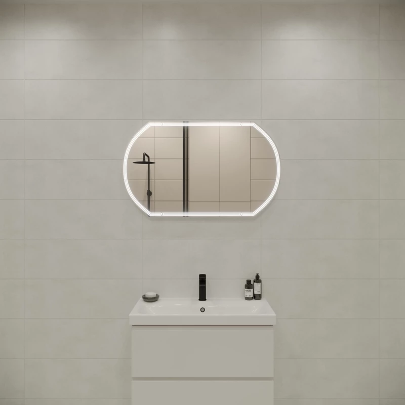 Зеркало 100x60 см Cersanit Design LU-LED090*100-d-Os