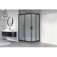 Душевой уголок Royal Bath RB95115HPD-C-BL 115x95 см, профиль черный матовый, стекло матовое