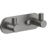 Крючок Aquatek Европа AQ4102BGM двойной, для ванны, оружейная сталь матовый