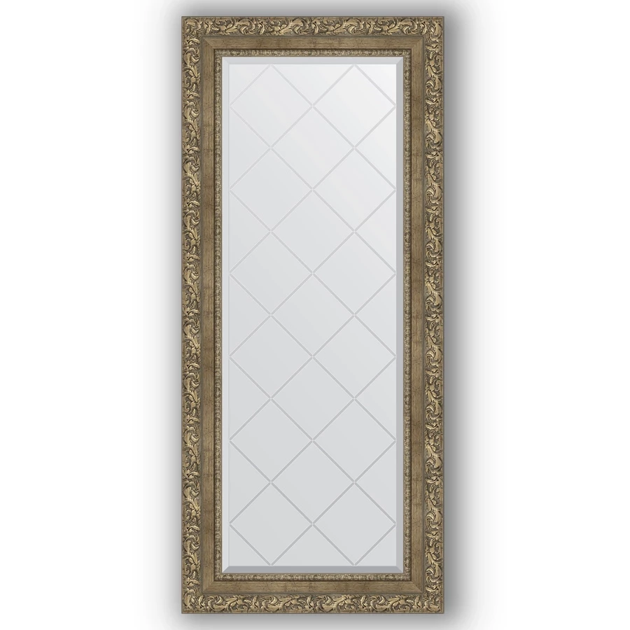 Зеркало 55x125 см  виньетка античная латунь Evoform Exclusive-G BY 4059