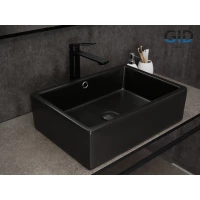 Раковина-чаша GID N9129bg 50x38 см, накладная, черный графит
